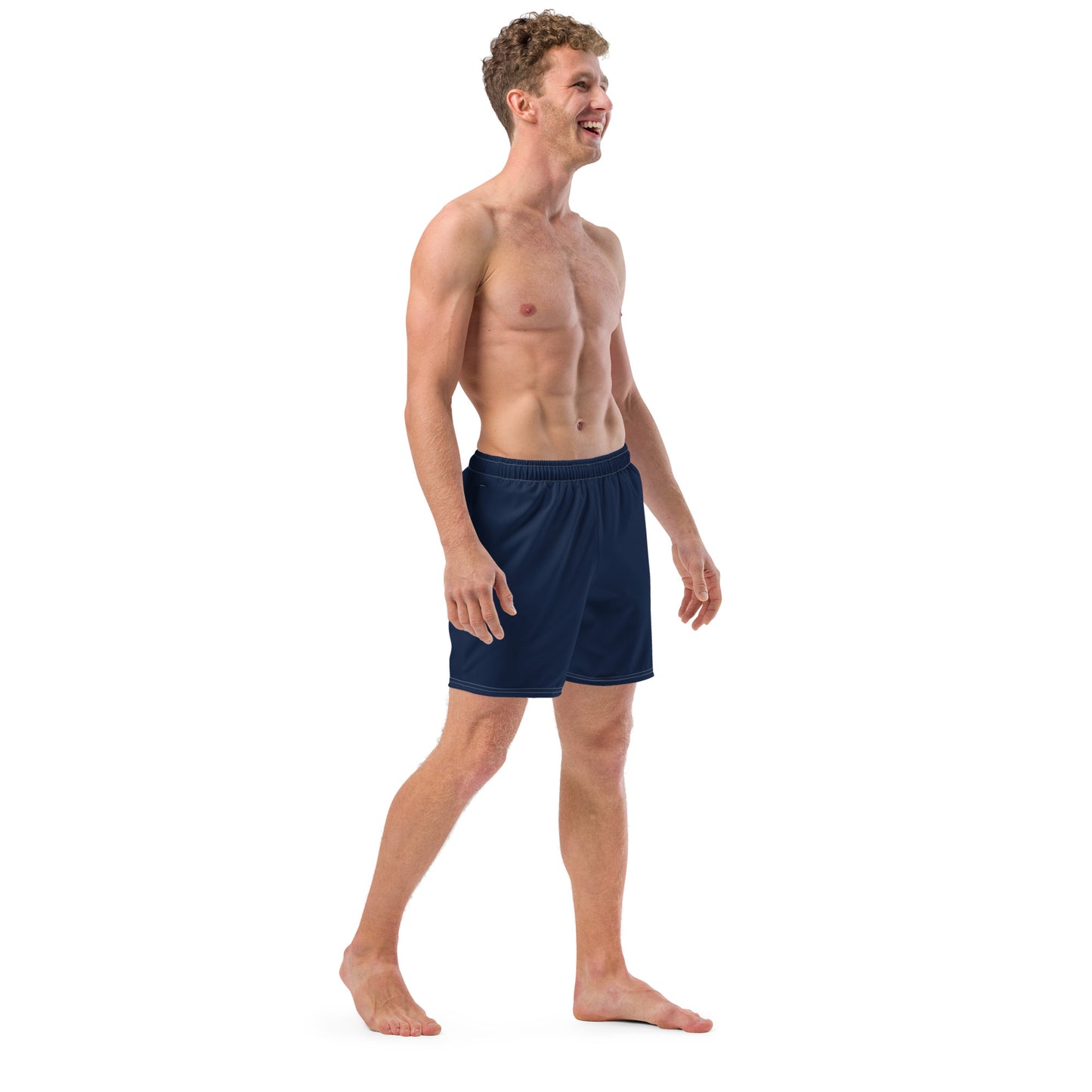Red, White & Beach Swim Trunks