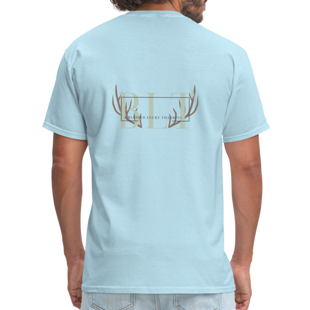 BLT Logo 'Antlers' Work Classic T-Shirt - Unisex - powder blue