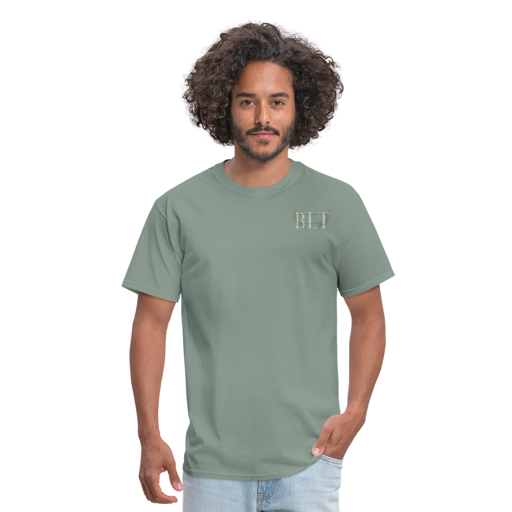 BLT Logo 'Antlers' Work Classic T-Shirt - Unisex - sage