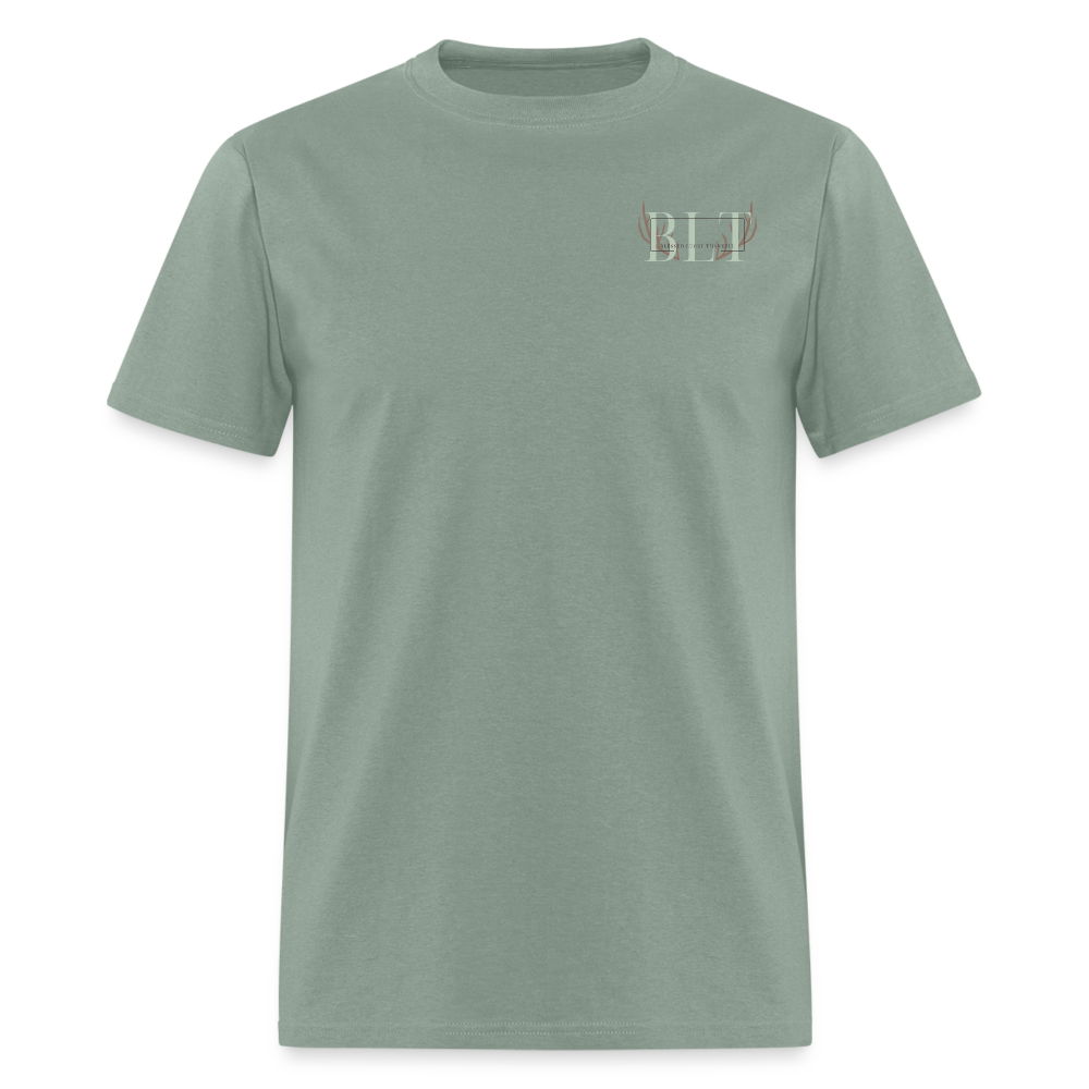 BLT Logo 'Antlers' Work Classic T-Shirt - Unisex - sage