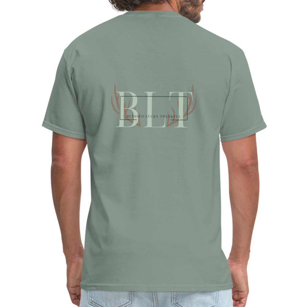 BLT Logo 'Antlers' Work Classic T-Shirt - Unisex - sage