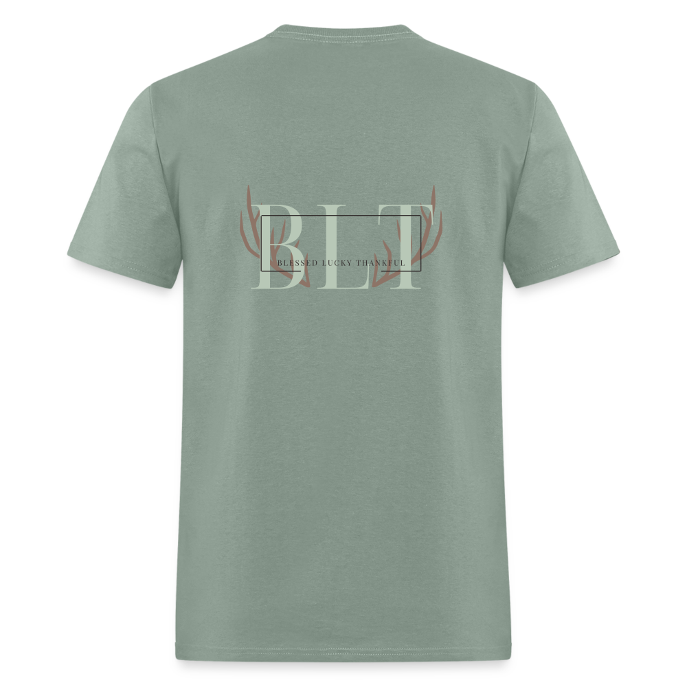 BLT Logo 'Antlers' Work Classic T-Shirt - Unisex - sage