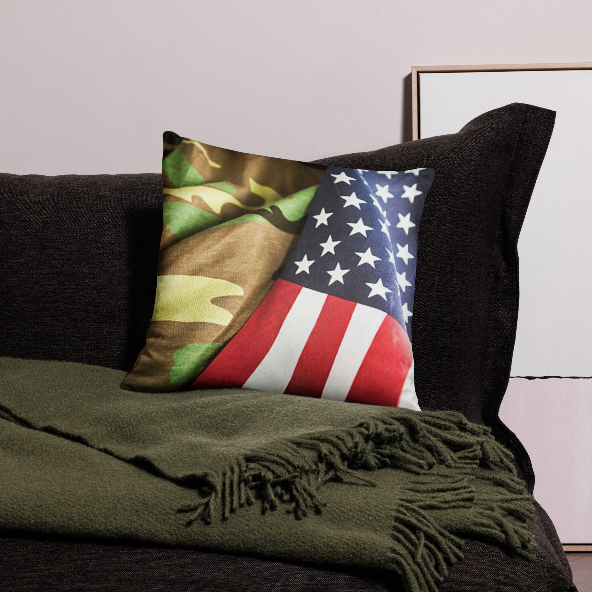 American Flag Throw Pillow