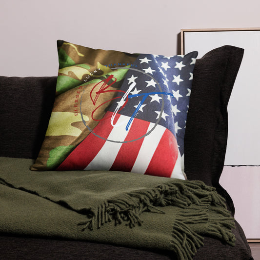 American Flag Throw Pillow