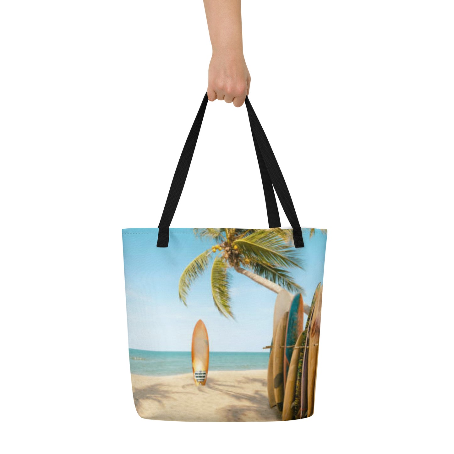 Surf's Up Large Tote Bag