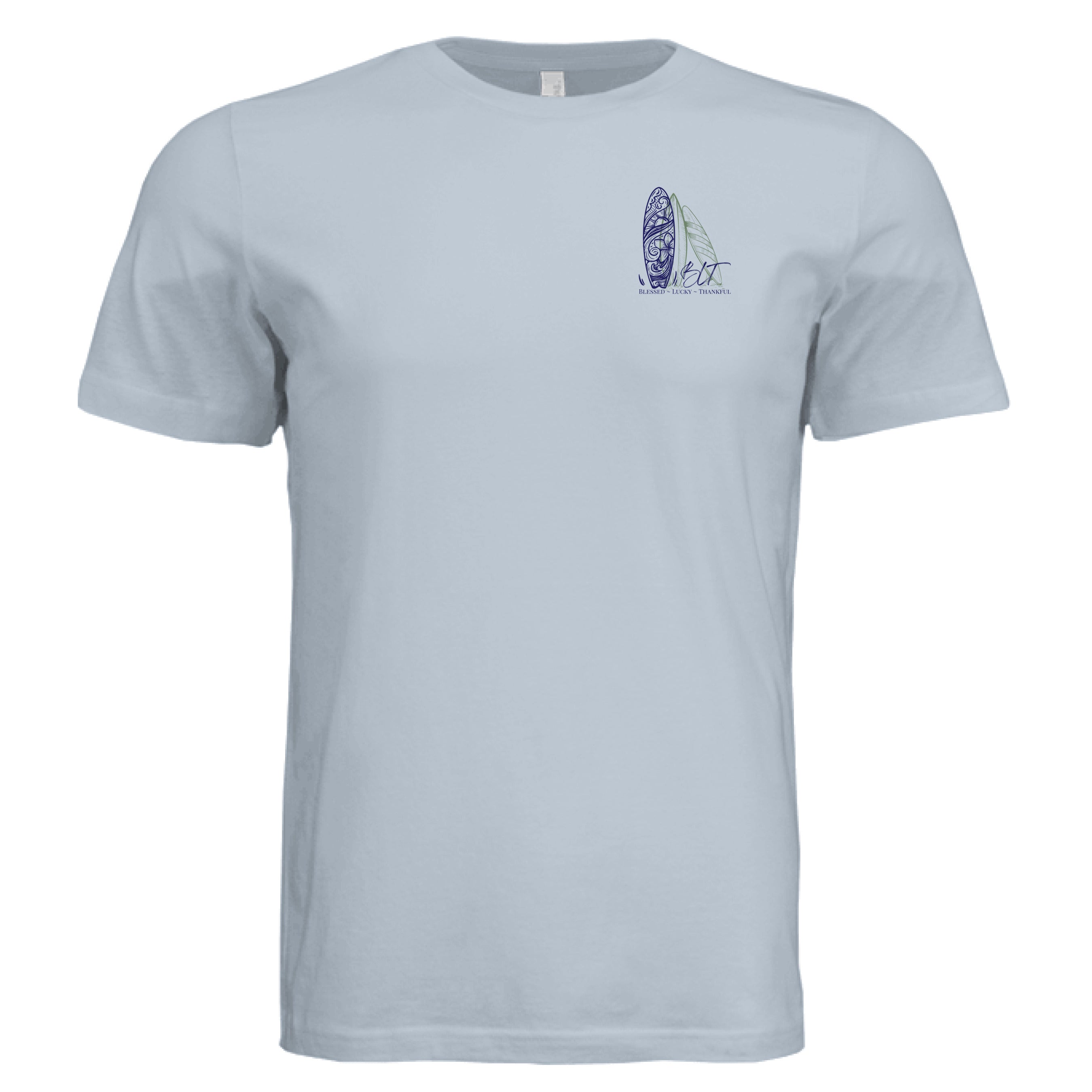 Solid Carolina Blue Triblend - FRONT