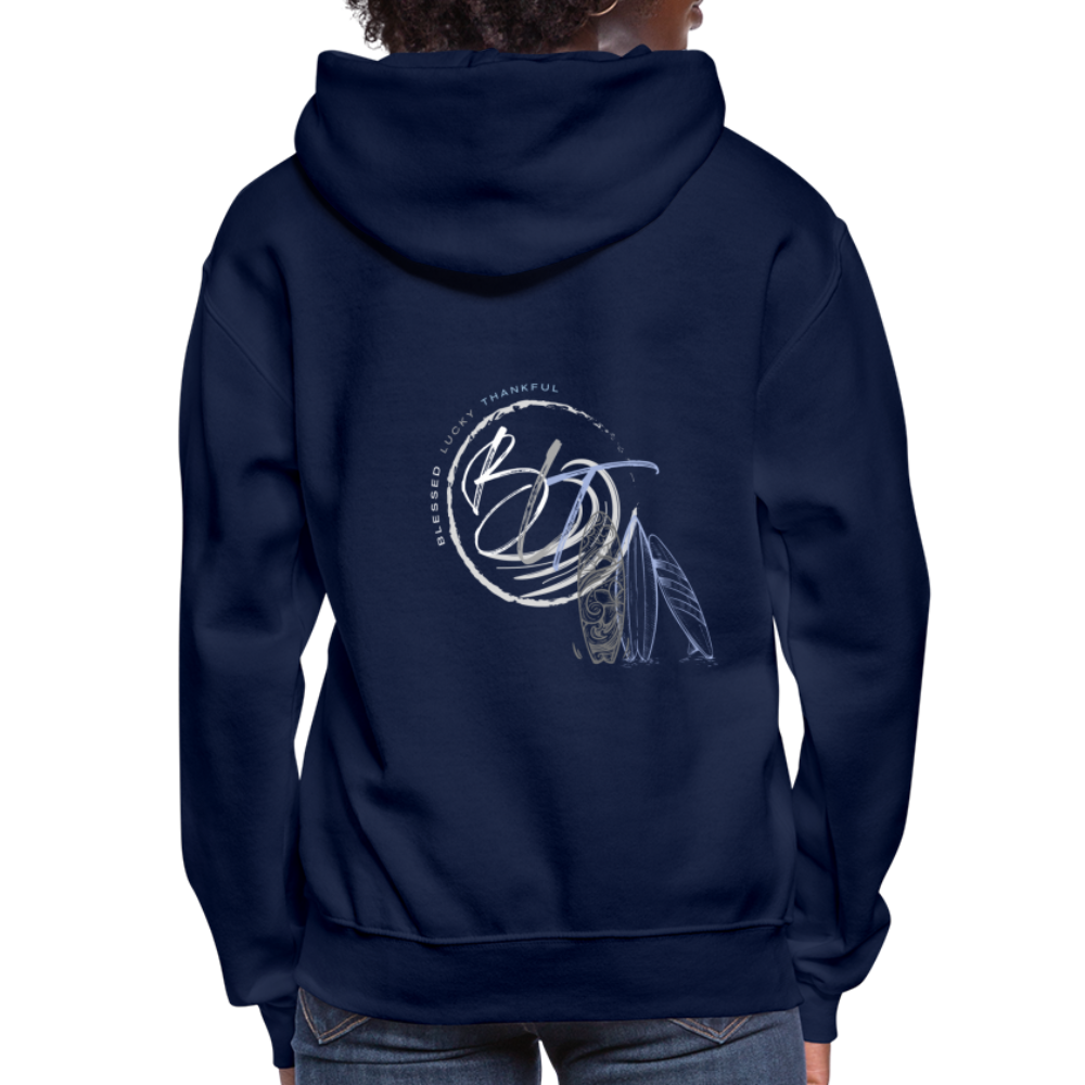 BLT 'Catch a Wave' Women's Hoodie - navy