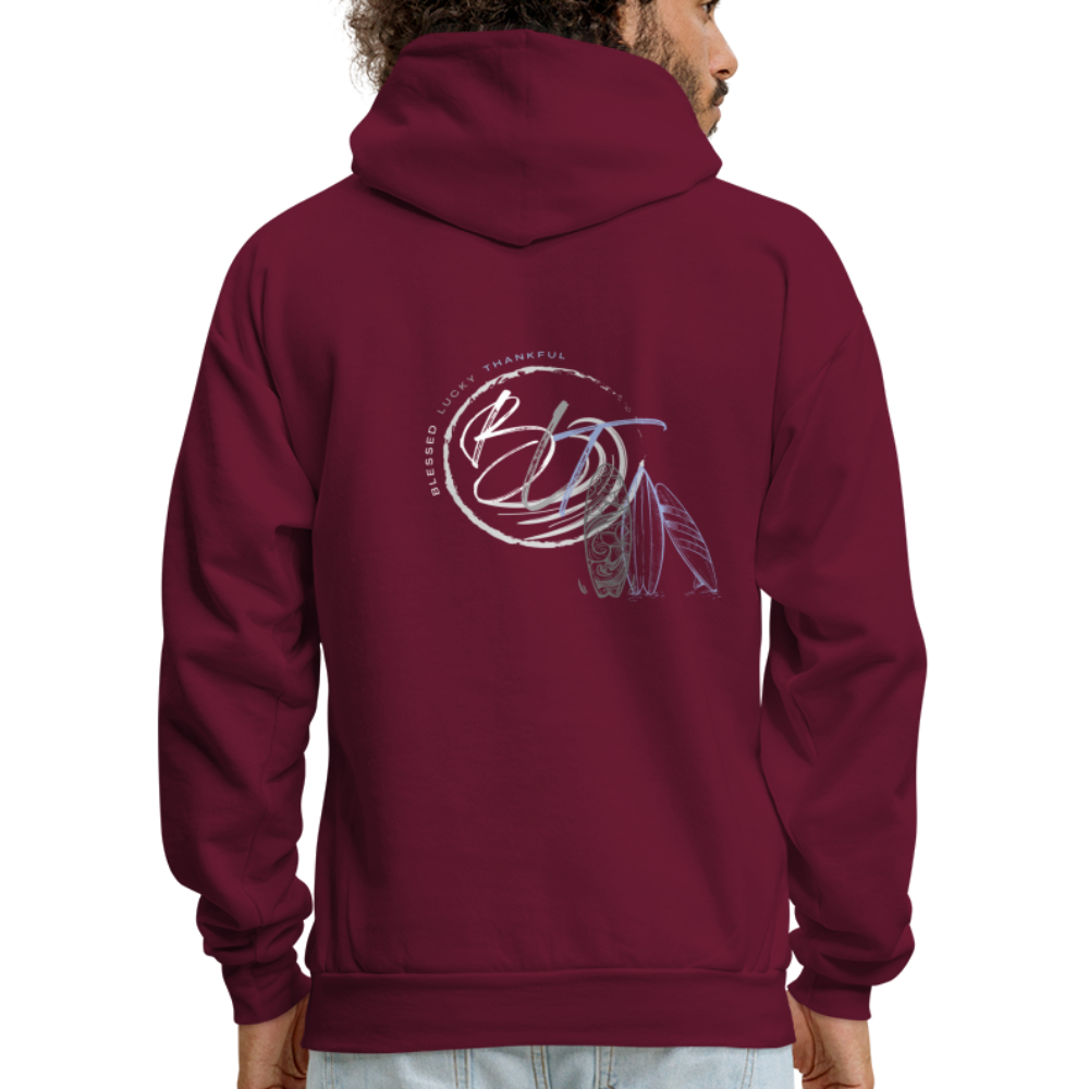 Men's 'Catch a Wave' Hoodie - burgundy