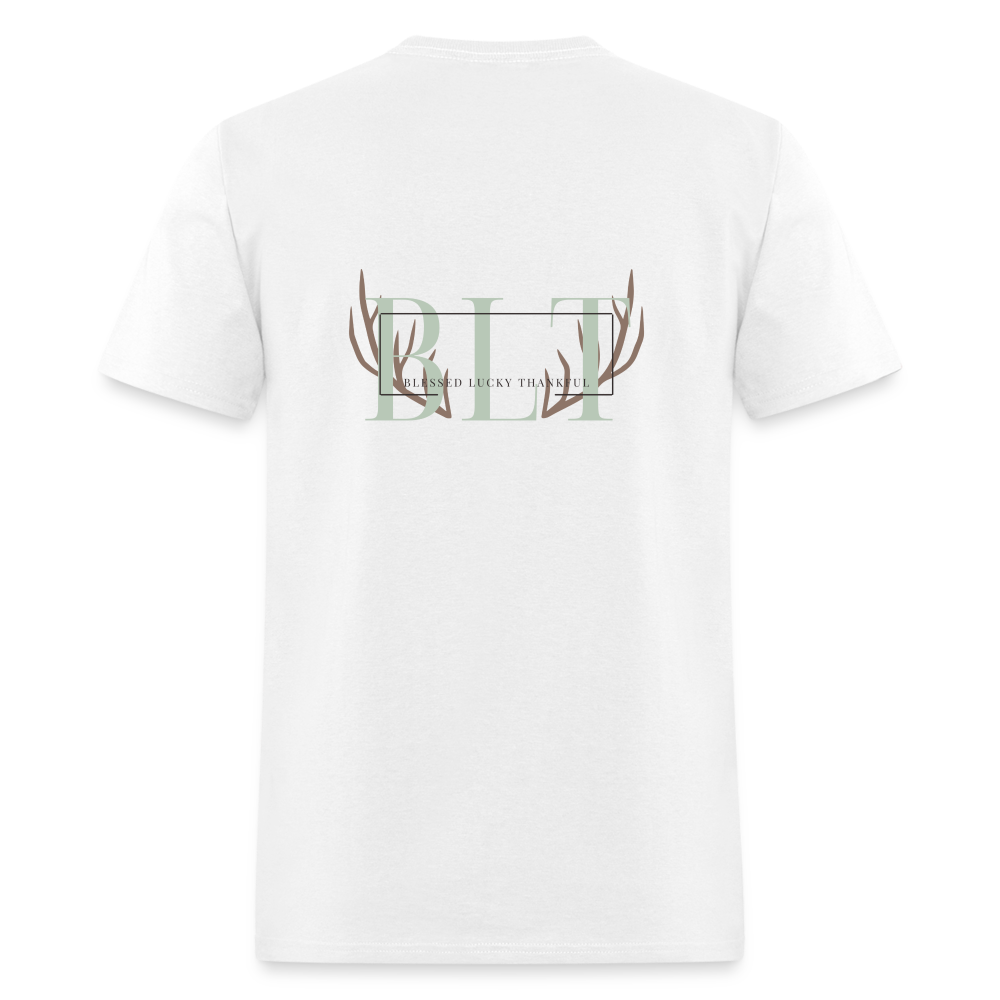 BLT Logo 'Antlers' Work Classic T-Shirt - Unisex - white