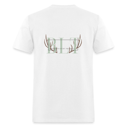 BLT Logo 'Antlers' Work Classic T-Shirt - Unisex - white