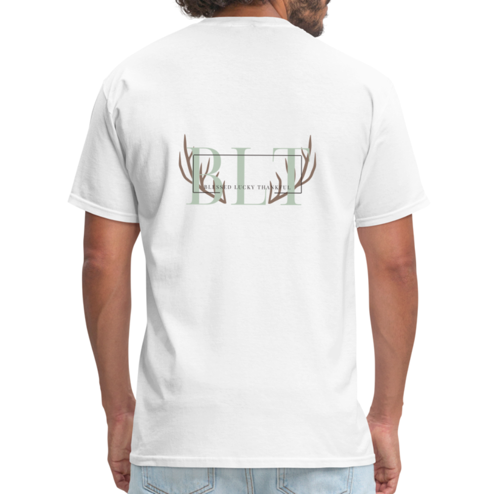 BLT Logo 'Antlers' Work Classic T-Shirt - Unisex - white