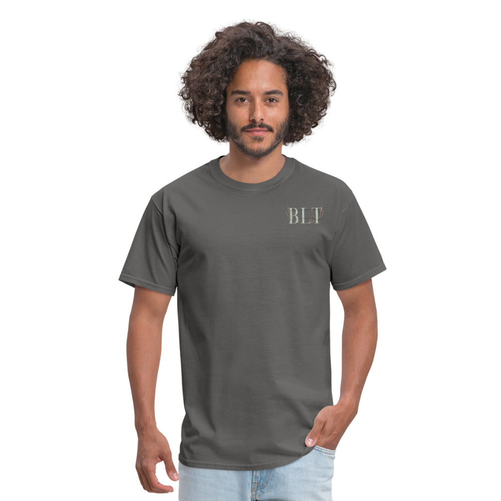 BLT Logo 'Antlers' Work Classic T-Shirt - Unisex - charcoal