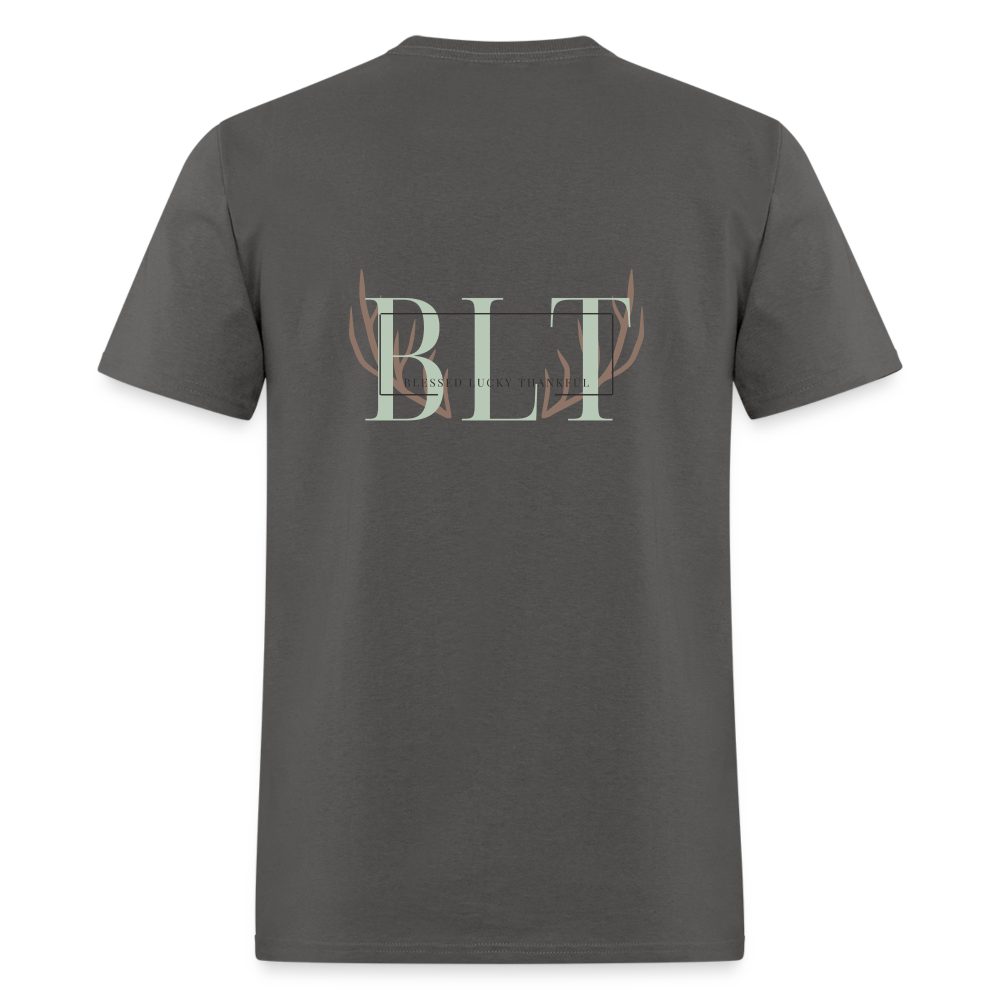 BLT Logo 'Antlers' Work Classic T-Shirt - Unisex - charcoal