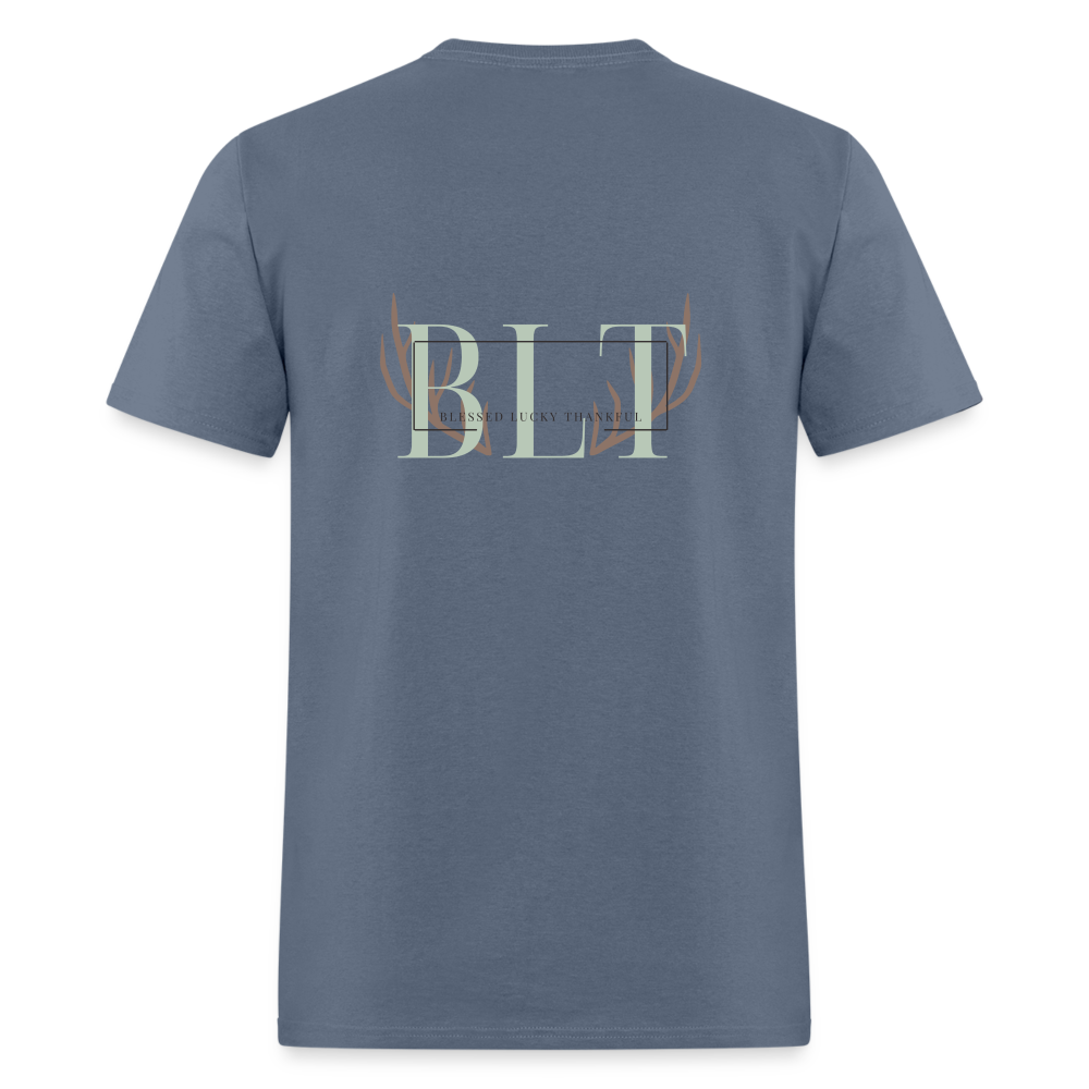 BLT Logo 'Antlers' Work Classic T-Shirt - Unisex - denim