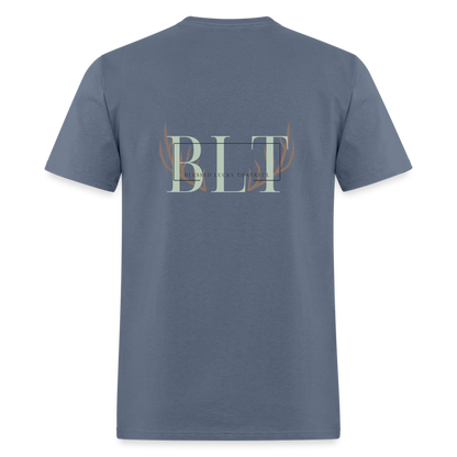 BLT Logo 'Antlers' Work Classic T-Shirt - Unisex - denim