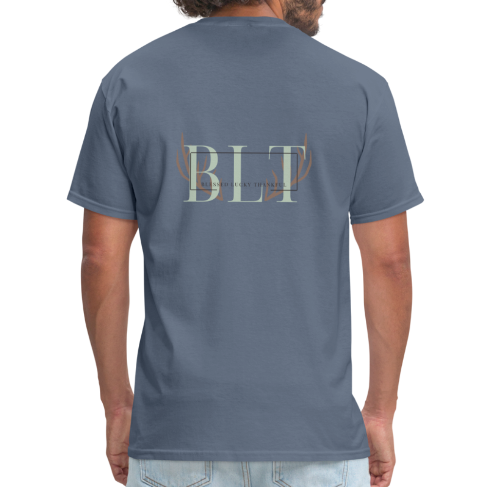 BLT Logo 'Antlers' Work Classic T-Shirt - Unisex - denim