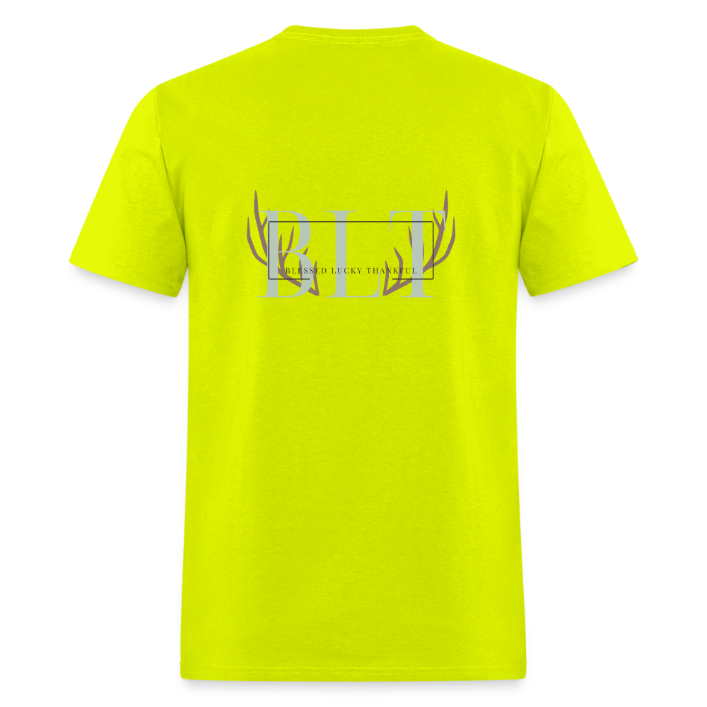 BLT Logo 'Antlers' Work Classic T-Shirt - Unisex - safety green