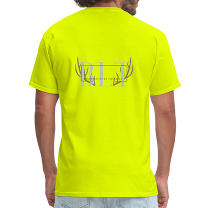 BLT Logo 'Antlers' Work Classic T-Shirt - Unisex - safety green