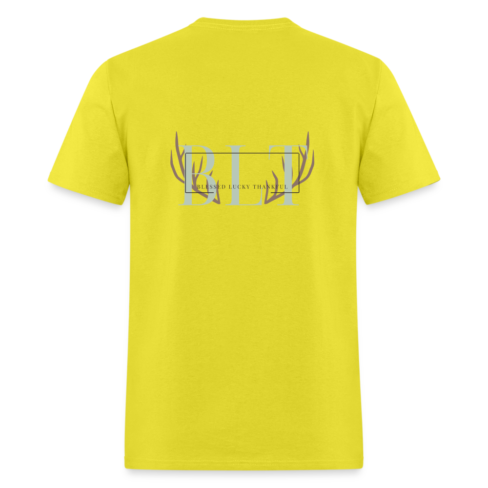 BLT Logo 'Antlers' Work Classic T-Shirt - Unisex - yellow