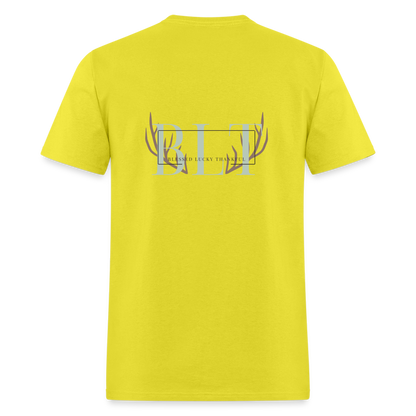 BLT Logo 'Antlers' Work Classic T-Shirt - Unisex - yellow