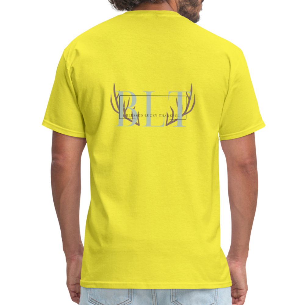 BLT Logo 'Antlers' Work Classic T-Shirt - Unisex - yellow