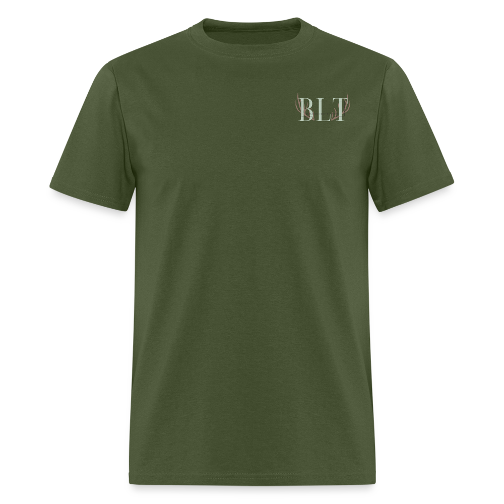 BLT Logo 'Antlers' Work Classic T-Shirt - Unisex - military green