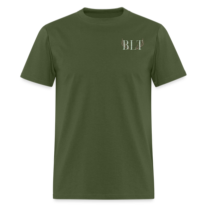 BLT Logo 'Antlers' Work Classic T-Shirt - Unisex - military green