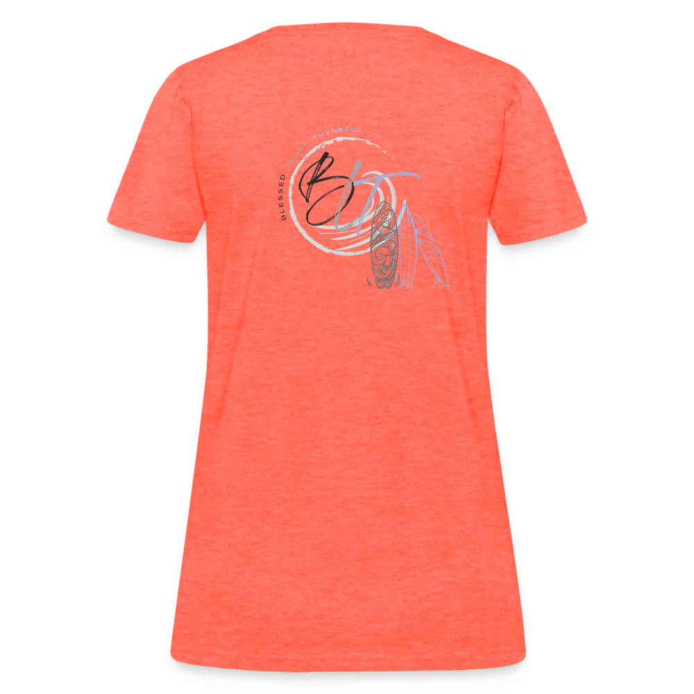 BLT 'Catch a Wave' Women's T-Shirt - heather coral