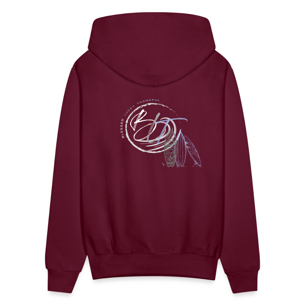 Catch a Wave Men's Hoodie - burgundy