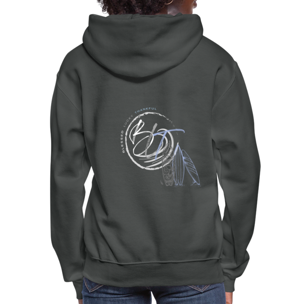 BLT 'Catch a Wave' Women's Hoodie - asphalt