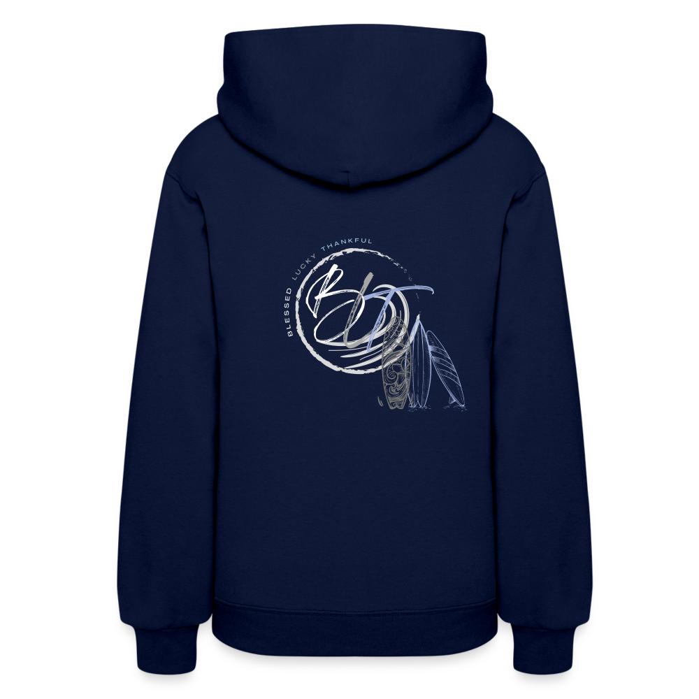 BLT 'Catch a Wave' Women's Hoodie - navy