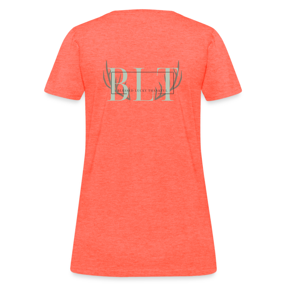 BLT 'Antler' Women's T-Shirt - heather coral