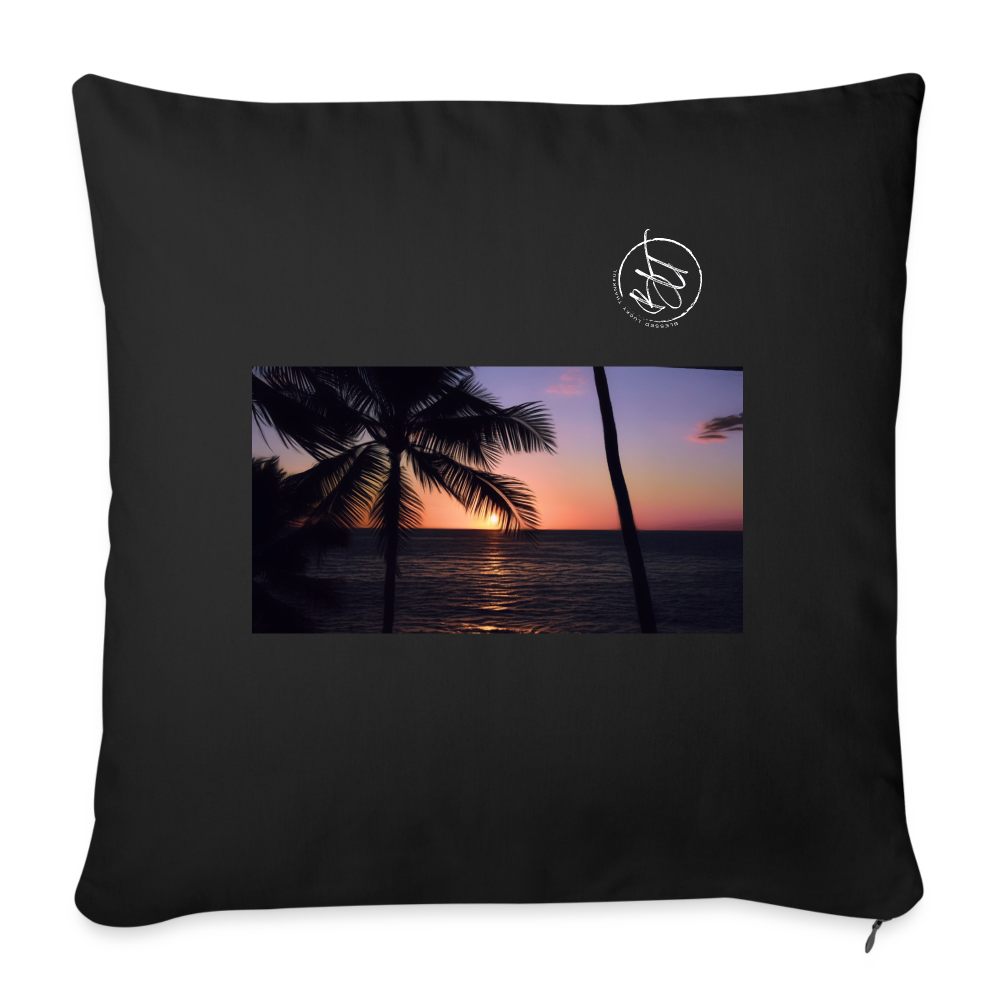 Throw Pillow Cover 18” x 18” - black