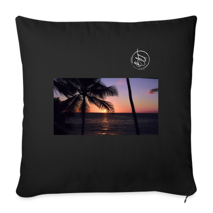 Throw Pillow Cover 18” x 18” - black