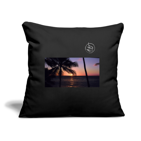 Throw Pillow Cover 18” x 18” - black