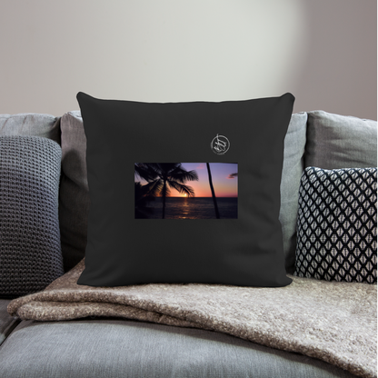 Throw Pillow Cover 18” x 18” - black