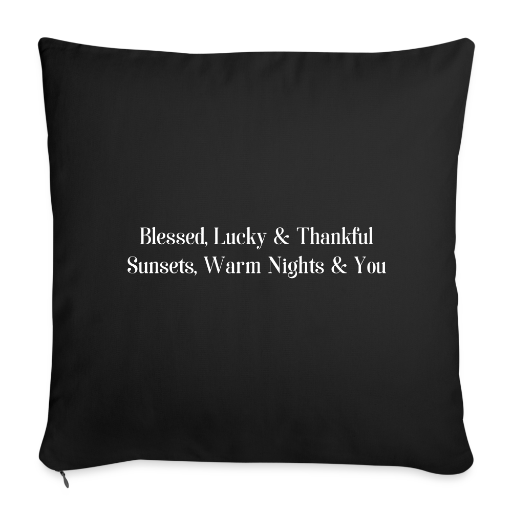 Throw Pillow Cover 18” x 18” - black