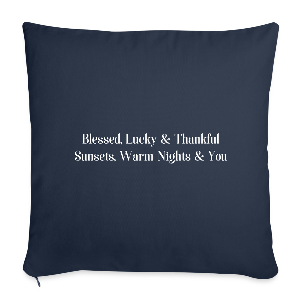 Throw Pillow Cover 18” x 18” - navy