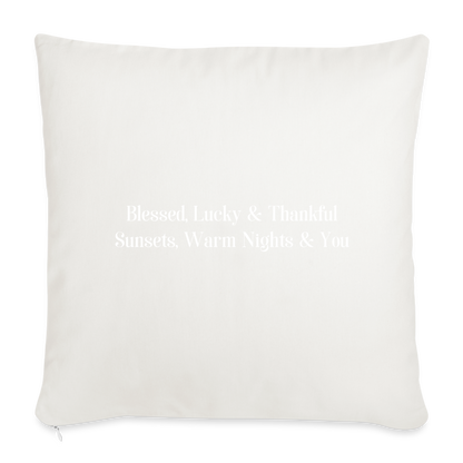 Throw Pillow Cover 18” x 18” - natural white