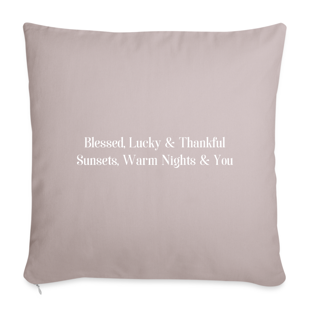 Throw Pillow Cover 18” x 18” - light taupe