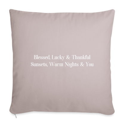 Throw Pillow Cover 18” x 18” - light taupe