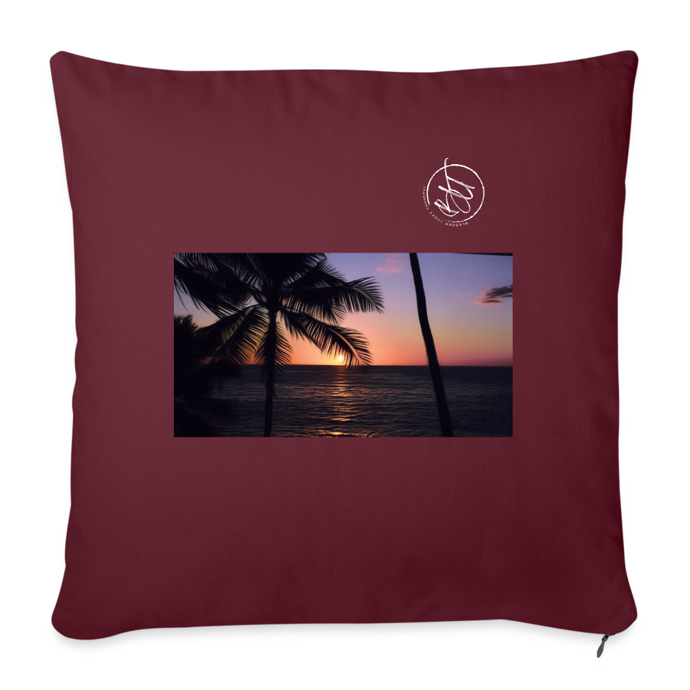 Throw Pillow Cover 18” x 18” - burgundy