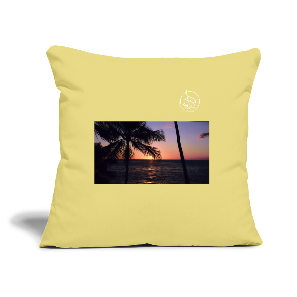 Throw Pillow Cover 18” x 18” - washed yellow