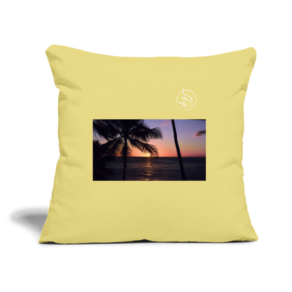 Throw Pillow Cover 18” x 18” - washed yellow