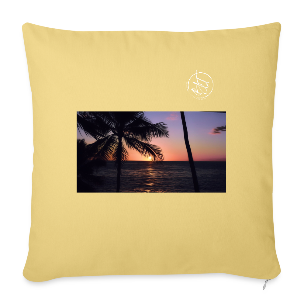 Throw Pillow Cover 18” x 18” - washed yellow