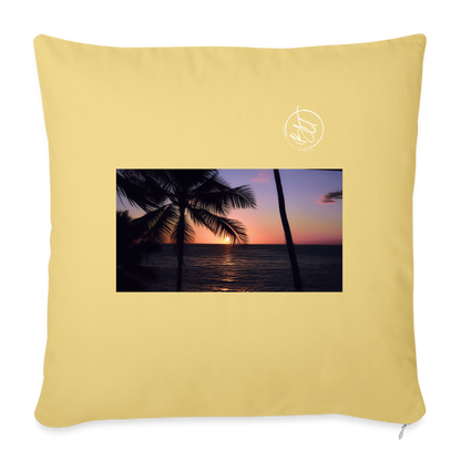 Throw Pillow Cover 18” x 18” - washed yellow