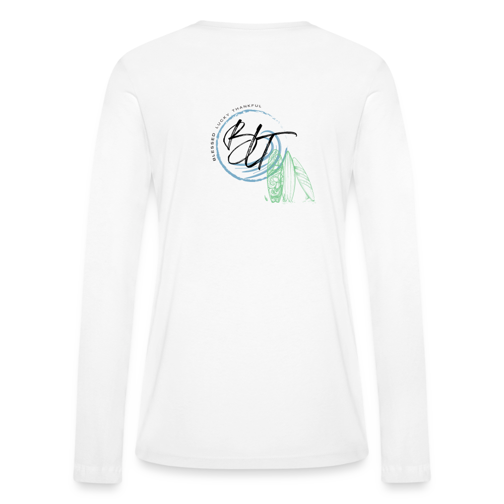 BLT Catch a Wave Women's Long Sleeve T-Shirt - white