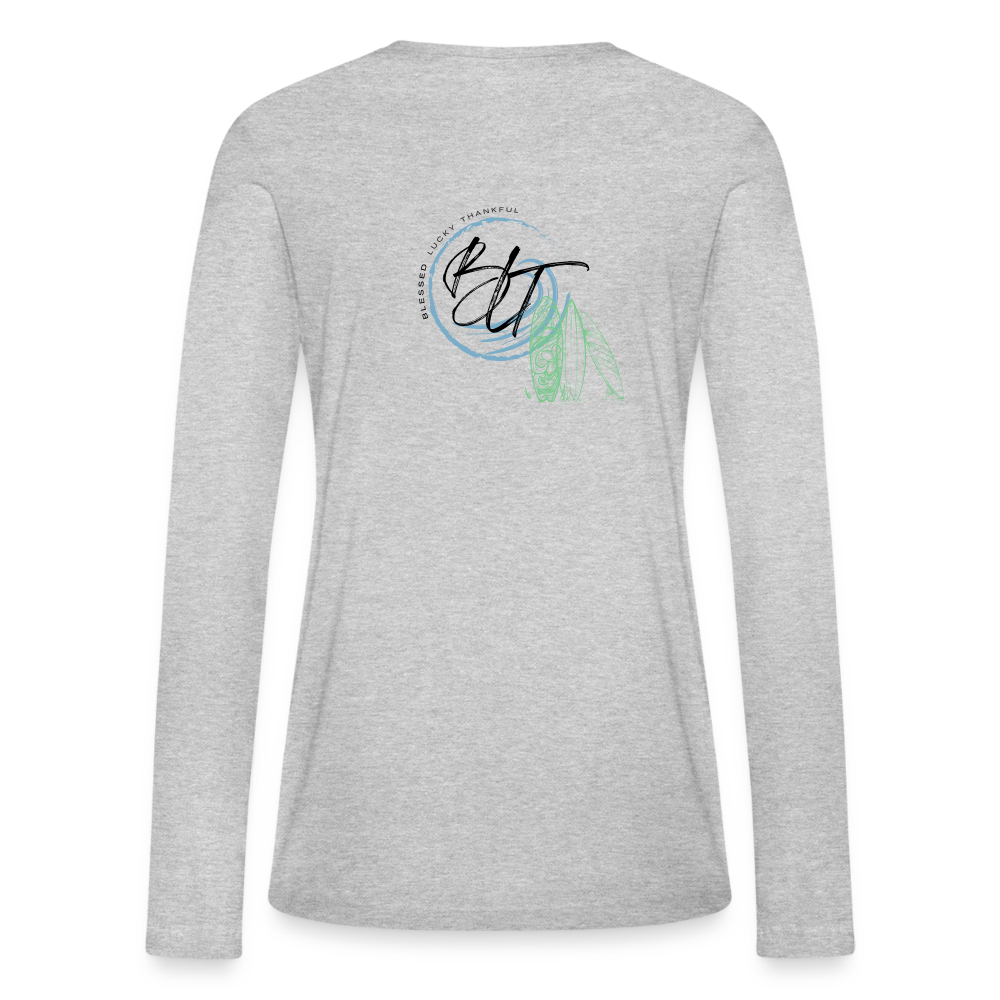 BLT Catch a Wave Women's Long Sleeve T-Shirt - heather gray