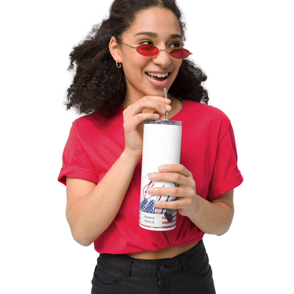 Honor Our Marines Stainless Steel Tumbler