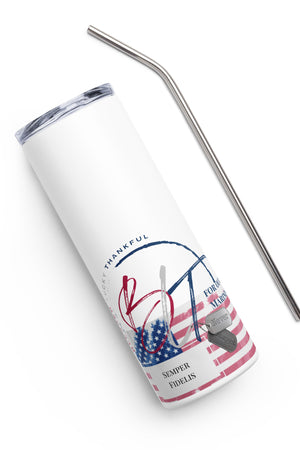 Honor Our Marines Stainless Steel Tumbler